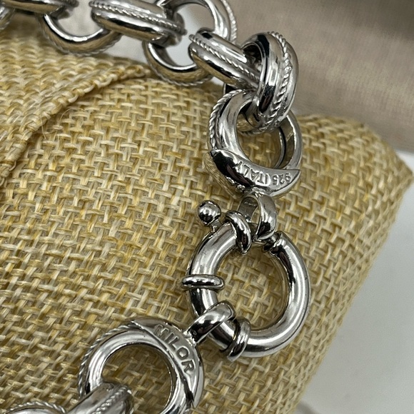 Vintage Milor Italy Epiphany 925 Sterling Silver Chain Bracelet - Picture 3 of 14